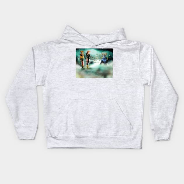 Neptune [Digital Fantasy Figure Illustration] Kids Hoodie by grantwilson